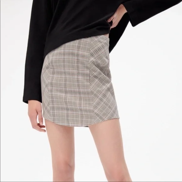 Tartan mini store skirt zara